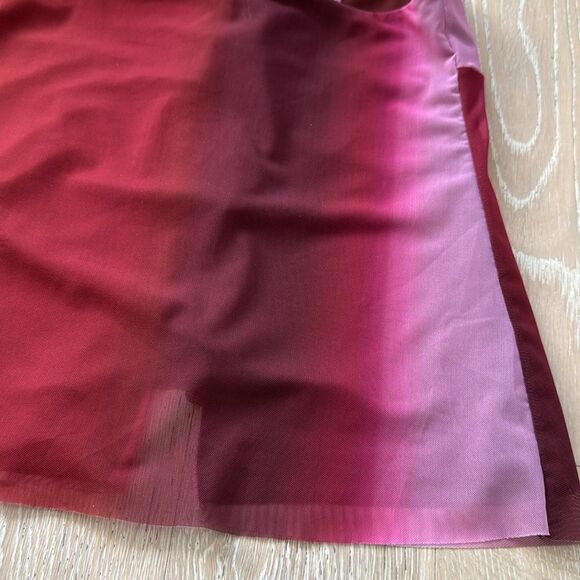 ZARA Tie-Front Layered Chiffon Cami Tank Top Tie-Dye Pink SzL - Picture 10 of 13